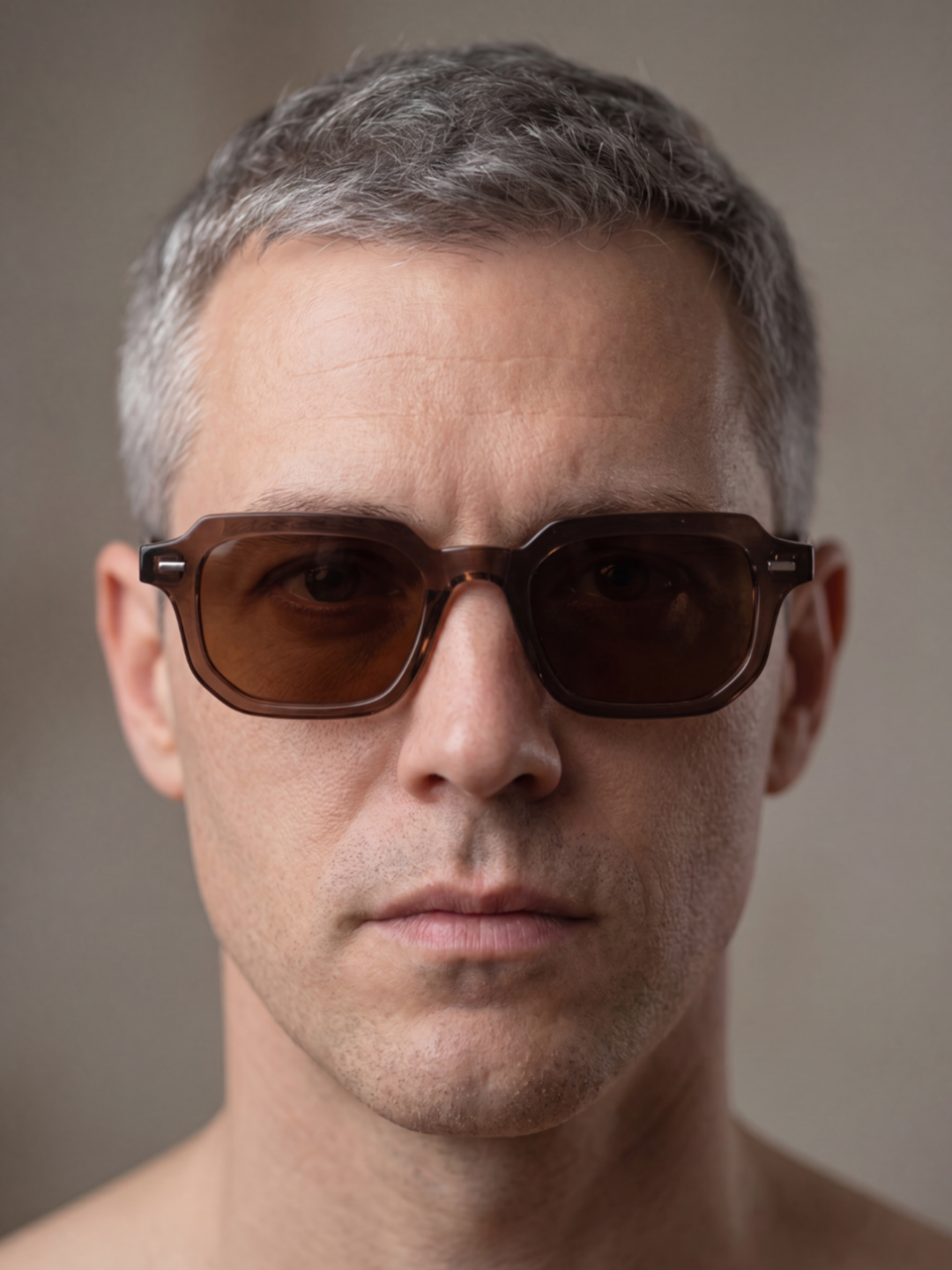 LAMBROSSA Amber Frame Sonnenbrille Bernstein Ansicht